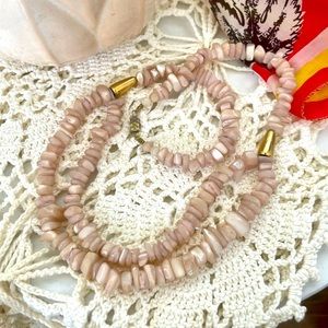 VINTAGE Rose Pink Necklace
